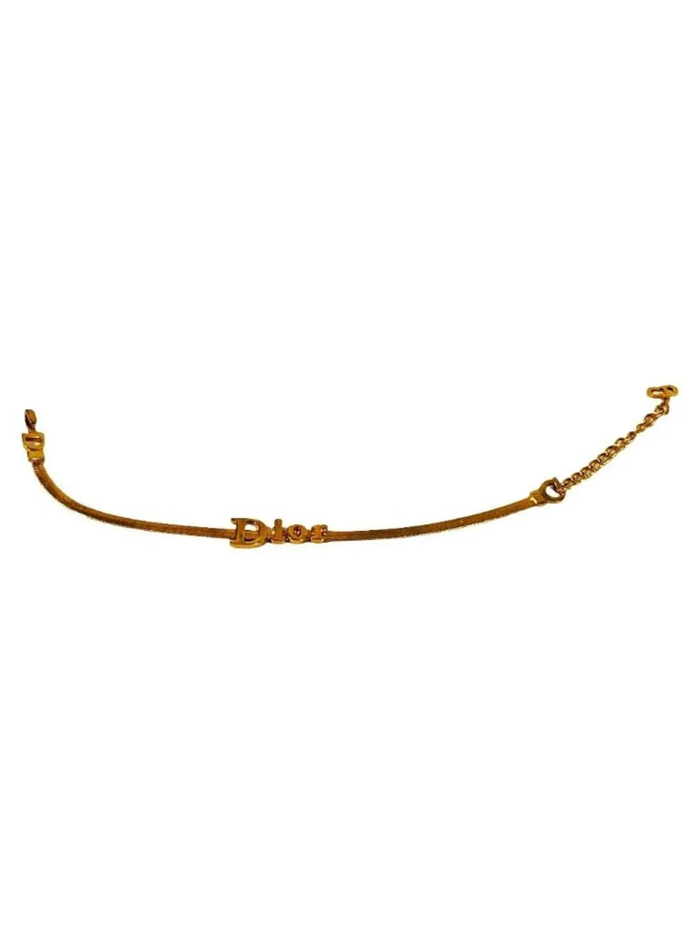 Dior Vintage Logo Bracelet Gold Plated